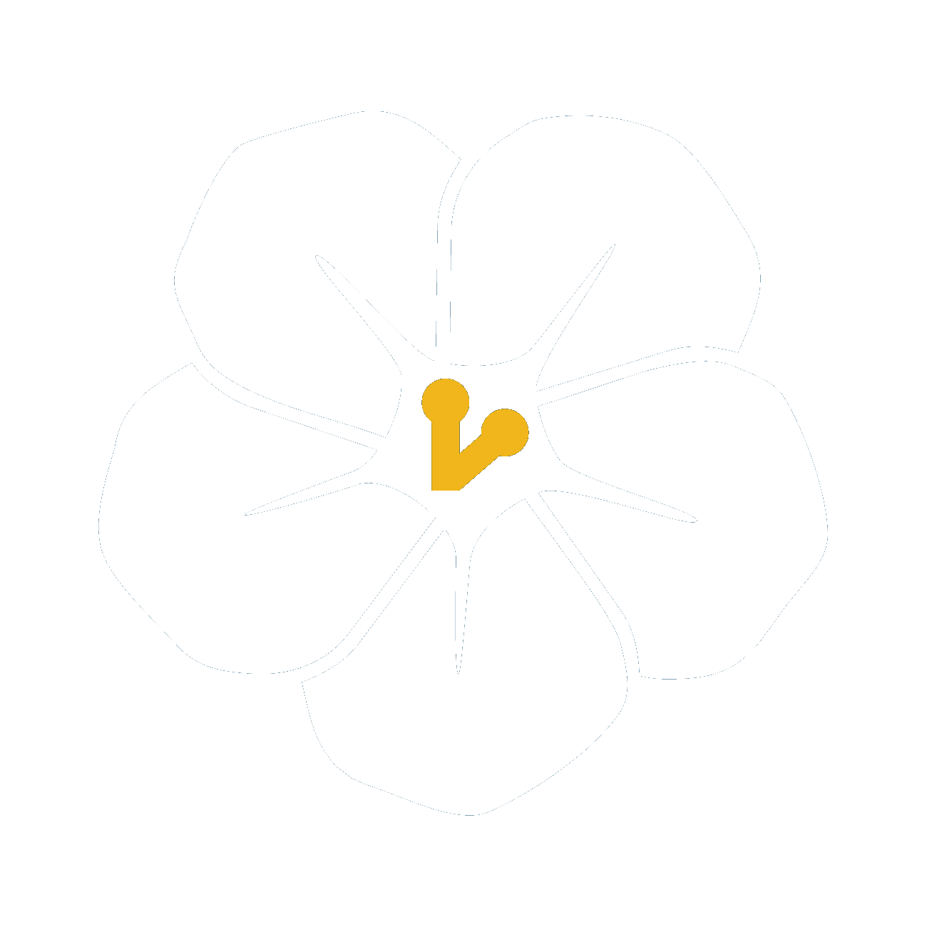 Logo PF alb